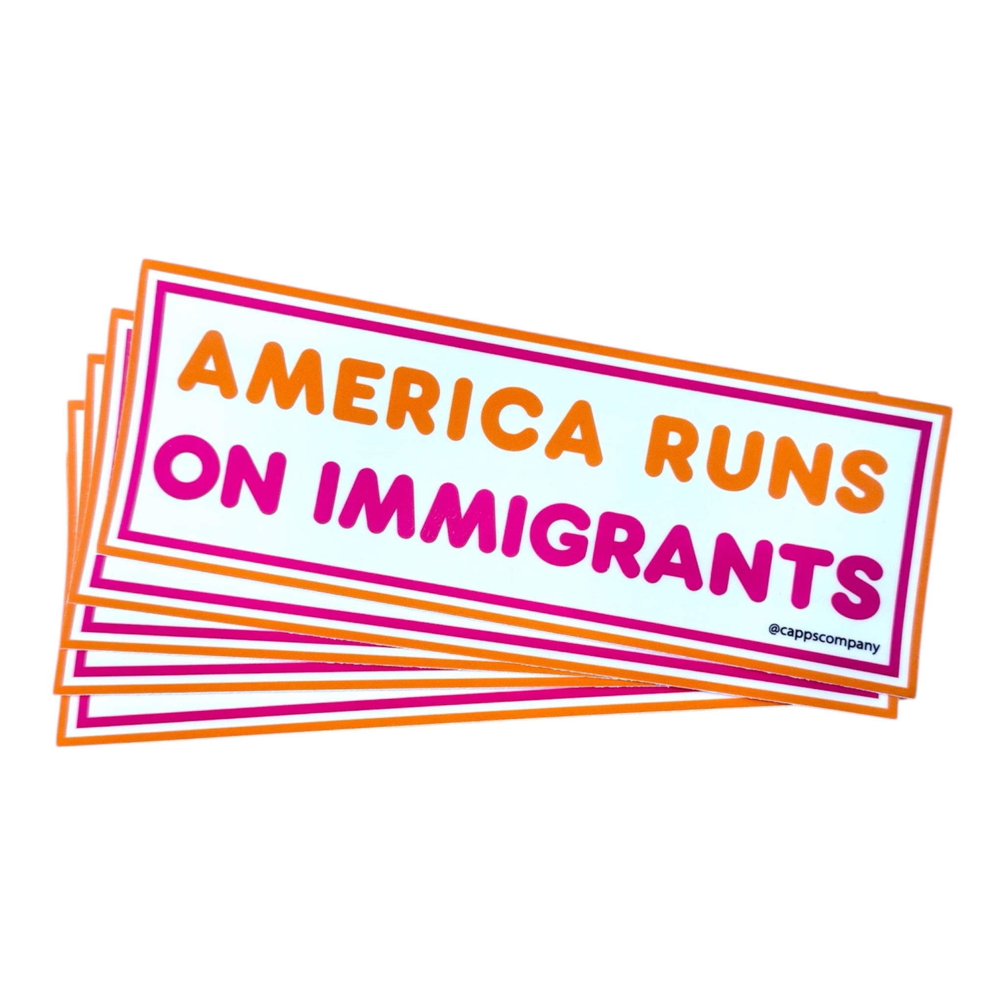 America runs on immigrants sticker